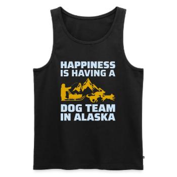Husky Schlitten Hunderennen Alaskan Racers - Männer Premium Bio Tank Top - Schwarz - Vorne - AI Model Male 178 light (178cm)