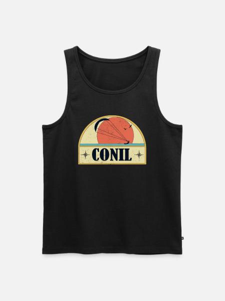 Kitesurfing Conil - Männer Premium Bio Tank Top - Schwarz