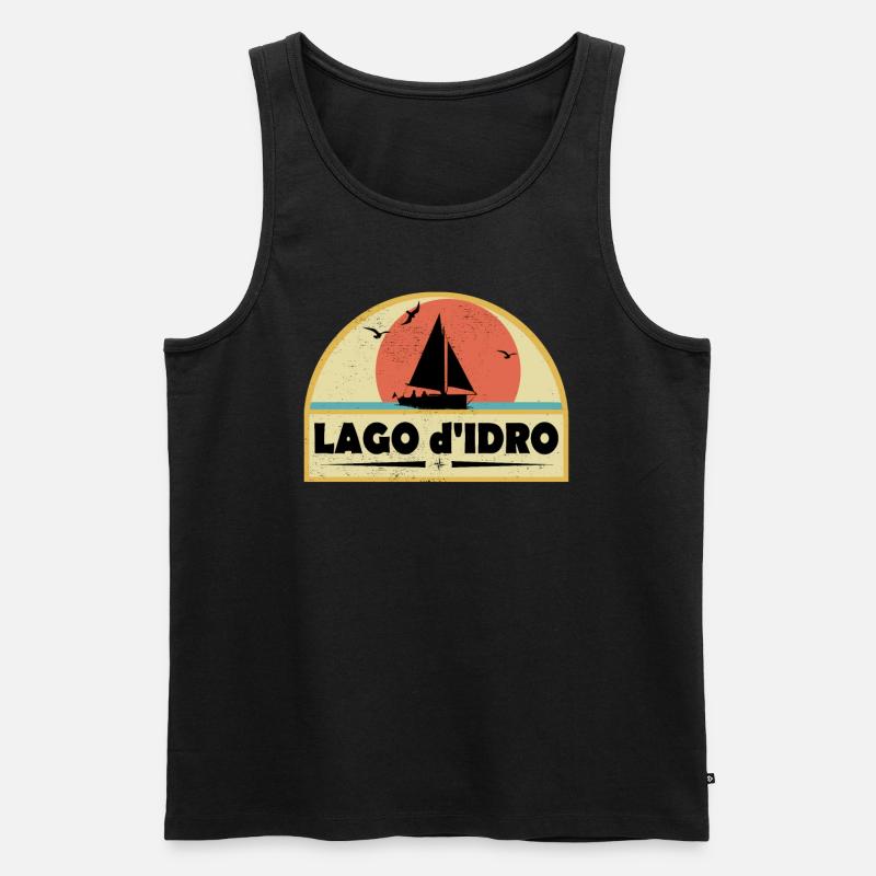 Lago d Idro Varese - Männer Premium Bio Tank Top - Schwarz