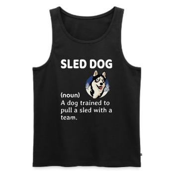 Husky Schlitten Hunderennen Alaskan Racers - Männer Premium Bio Tank Top - Schwarz - Vorne - AI Model Male 178 light (178cm)