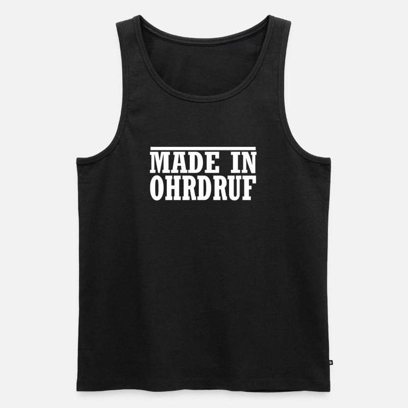 made in Ohrdruf - Männer Premium Bio Tank Top - Schwarz