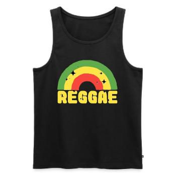 reggae - Männer Premium Bio Tank Top - Schwarz - Vorne - Michal (187cm)