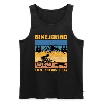Bikejoring DogScooting Dog Sport Bike Bicycle Ride - Débardeur bio Premium Homme - noir - Devant - Michal (187cm)