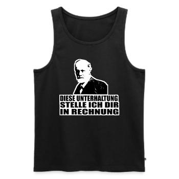 Ein witziger Spruch mit Freud - Männer Premium Bio Tank Top - Schwarz - Vorne - Michal (187cm)