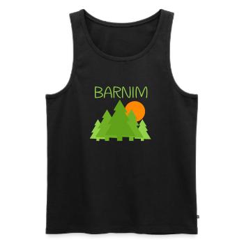 Wald Sonnenuntergang Barnim - Männer Premium Bio Tank Top - Schwarz - Vorne - AI Model Male 178 light (178cm)