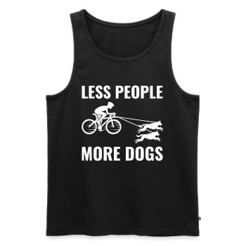 Bikejoring DogScooting Dog Sport Bike Bicycle Ride - Débardeur bio Premium Homme - noir - Devant - Michal (187cm)