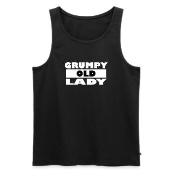 grumpy old lady - Männer Premium Bio Tank Top - Schwarz - Vorne - Michal (187cm)