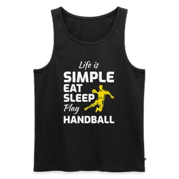Handball Joueur Sport Équipe Handballeur - Débardeur bio Premium Homme - noir - Devant - Michal (187cm)
