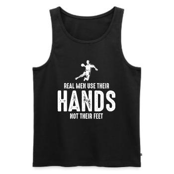 Handball Joueur Sport Équipe Handballeur - Débardeur bio Premium Homme - noir - Devant - Michal (187cm)