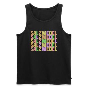 salzwedel - Männer Premium Bio Tank Top - Schwarz - Vorne - Michal (187cm)