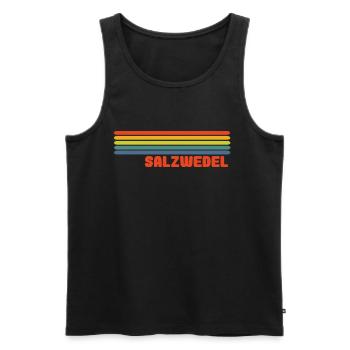 salzwedel Regenbogen - Männer Premium Bio Tank Top - Schwarz - Vorne - Michal (187cm)