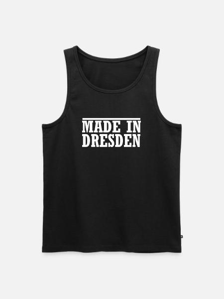 made in Dresden - Männer Premium Bio Tank Top - Schwarz