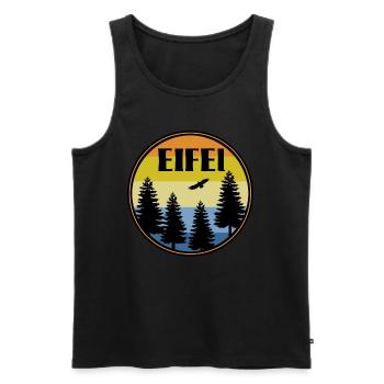 Eifel - Männer Premium Bio Tank Top - Schwarz - Vorne - AI Model Male 178 light (178cm)