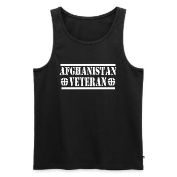 Vétéran de l’Afghanistan - Débardeur bio Premium Homme - noir - Devant - Michal (187cm)