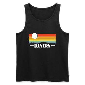 Bayern - Männer Premium Bio Tank Top - Schwarz - Vorne - Michal (187cm)