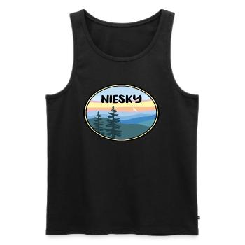 niesky Landschaft - Männer Premium Bio Tank Top - Schwarz - Vorne - Michal (187cm)
