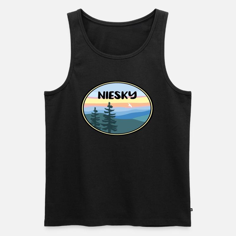 niesky Landschaft - Männer Premium Bio Tank Top - Schwarz