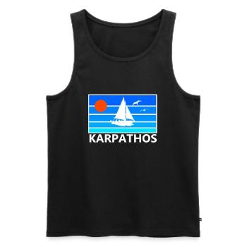 Griechenland Insel Karpathos - Männer Premium Bio Tank Top - Schwarz - Vorne - Michal (187cm)