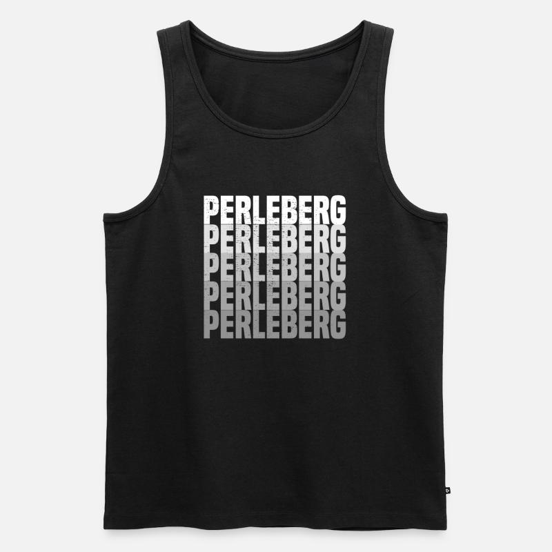 Perleberg - Männer Premium Bio Tank Top - Schwarz