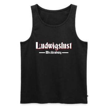 Ludwigslust - Männer Premium Bio Tank Top - Schwarz - Vorne - Michal (187cm)