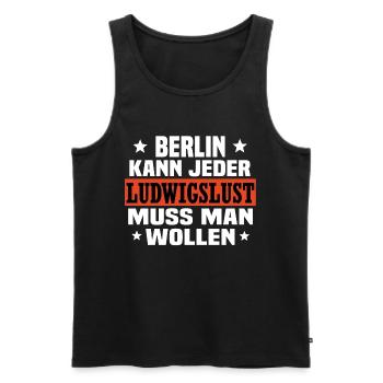 Ludwigslust - Männer Premium Bio Tank Top - Schwarz - Vorne - Michal (187cm)