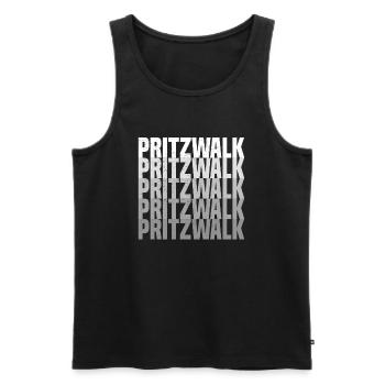 Pritzwalk - Männer Premium Bio Tank Top - Schwarz - Vorne - Michal (187cm)
