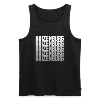 Boizenburg - Männer Premium Bio Tank Top - Schwarz - Vorne - Michal (187cm)