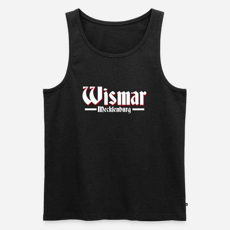 Wismar - Männer Premium Bio Tank Top - Schwarz