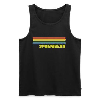 Spremberg - Männer Premium Bio Tank Top - Schwarz - Vorne - AI Model Male 178 light (178cm)
