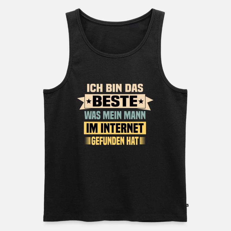 Spruch Ehe Mann - Männer Premium Bio Tank Top - Schwarz