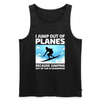 Skysurfing Fallschirmspringen Extremsport Fallschirmspringer Lustig - Männer Premium Bio Tank Top - Schwarz - Vorne - AI Model Male 178 light (178cm)