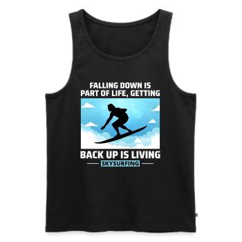 Skysurfing Fallschirmspringen Extremsport Fallschirmspringer Lustig - Männer Premium Bio Tank Top - Schwarz - Vorne - AI Model Male 178 light (178cm)
