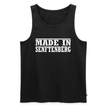 Senftenberg - Männer Premium Bio Tank Top - Schwarz - Vorne - Michal (187cm)