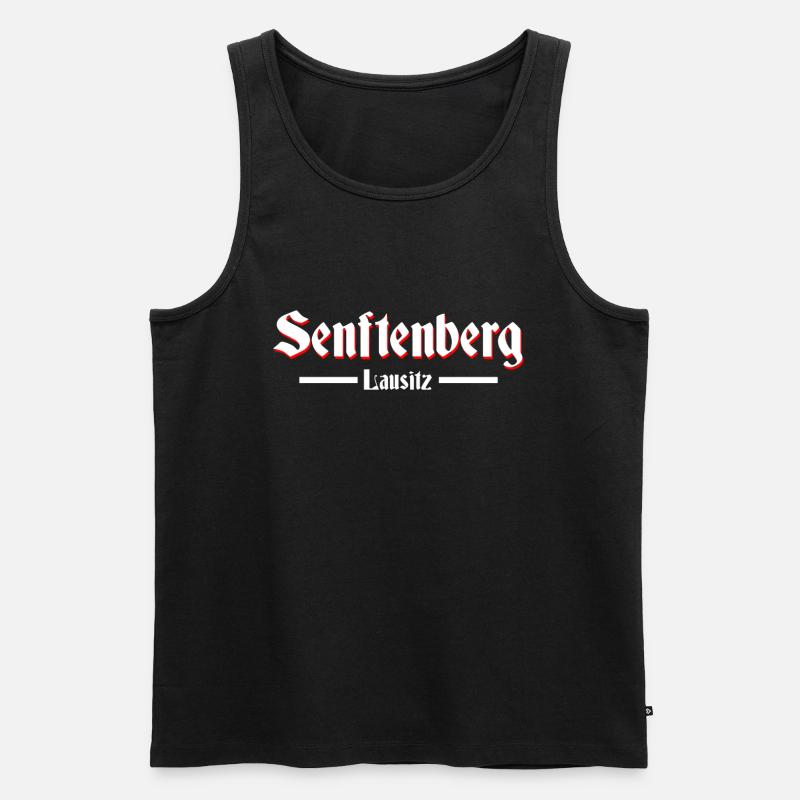 Senftenberg - Männer Premium Bio Tank Top - Schwarz