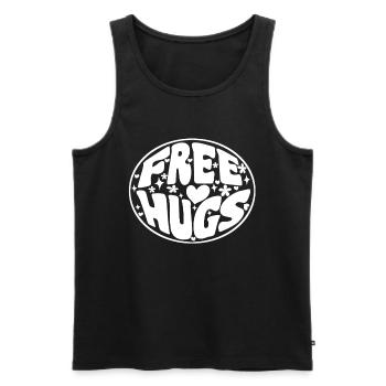 free hugs 70s - Männer Premium Bio Tank Top - Schwarz - Vorne - Michal (187cm)