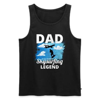 Skysurfing Dad Fallschirmspringen Extremsport Fallschirmsprung - Männer Premium Bio Tank Top - Schwarz - Vorne - AI Model Male 178 light (178cm)