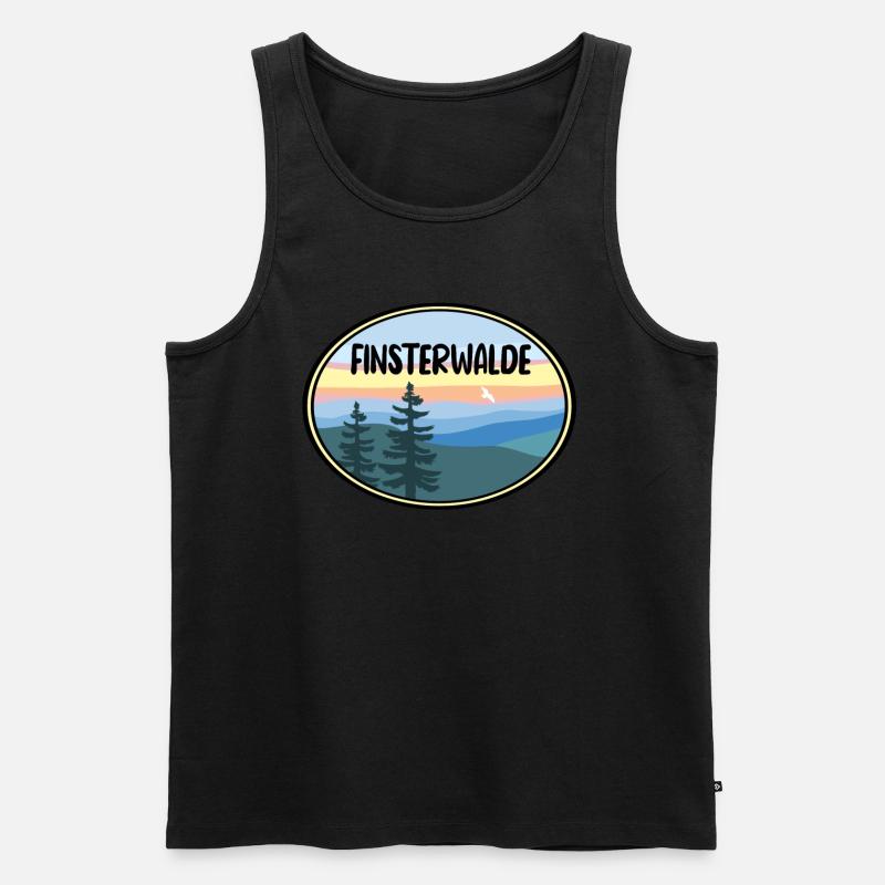 Finsterwalde - Männer Premium Bio Tank Top - Schwarz