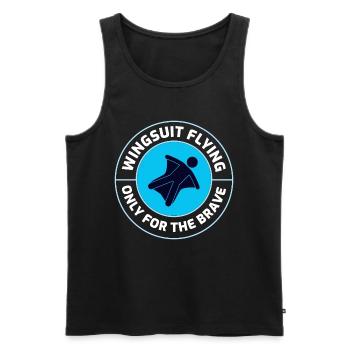Wingsuit fliegen Base Jumping Fallschirmspringen Wingsuiting - Männer Premium Bio Tank Top - Schwarz - Vorne - AI Model Male 178 light (178cm)