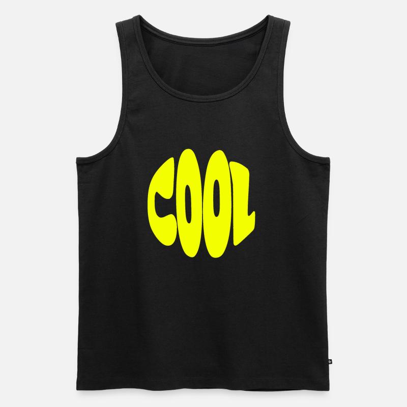 cool gelb comic - Männer Premium Bio Tank Top - Schwarz