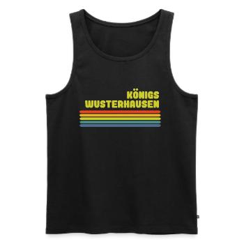 Königs wusterhausen Regenbogen - Männer Premium Bio Tank Top - Schwarz - Vorne - Michal (187cm)