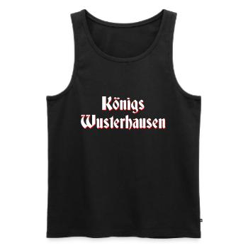 Königs wusterhausen altdeutsche Schrift Sütterlin - Männer Premium Bio Tank Top - Schwarz - Vorne - Michal (187cm)