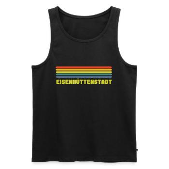 Eisenhüttenstadt Regenbogen - Männer Premium Bio Tank Top - Schwarz - Vorne - Michal (187cm)
