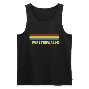 Fürstenwalde Spree Regenbogen - Männer Premium Bio Tank Top - Schwarz - Vorne - Michal (187cm)