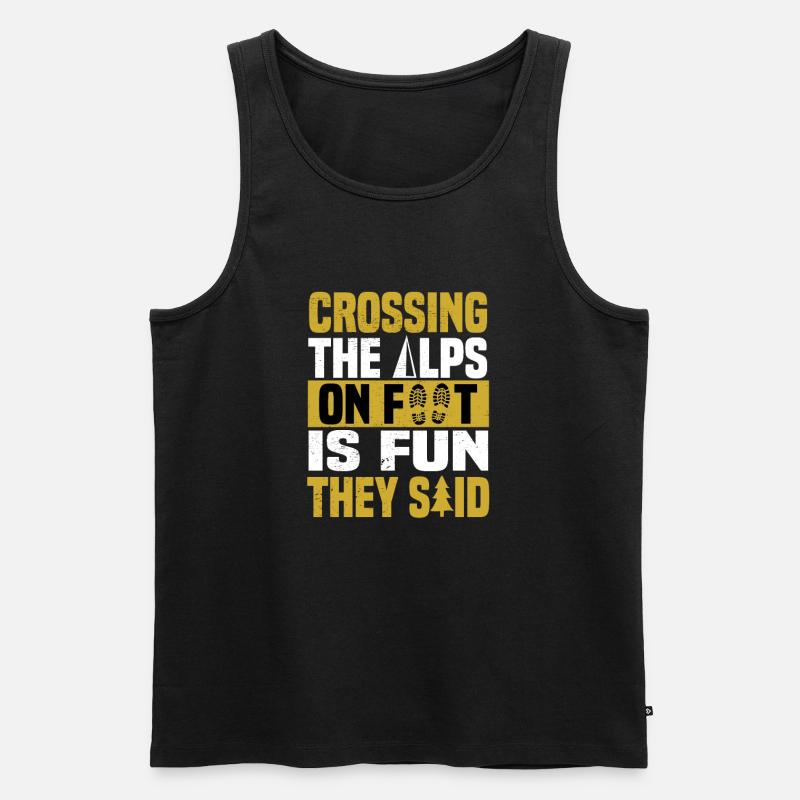 alpenquerung englisch - Männer Premium Bio Tank Top - Schwarz