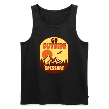 Spessart - Männer Premium Bio Tank Top - Schwarz - Vorne - AI Model Male 178 light (178cm)