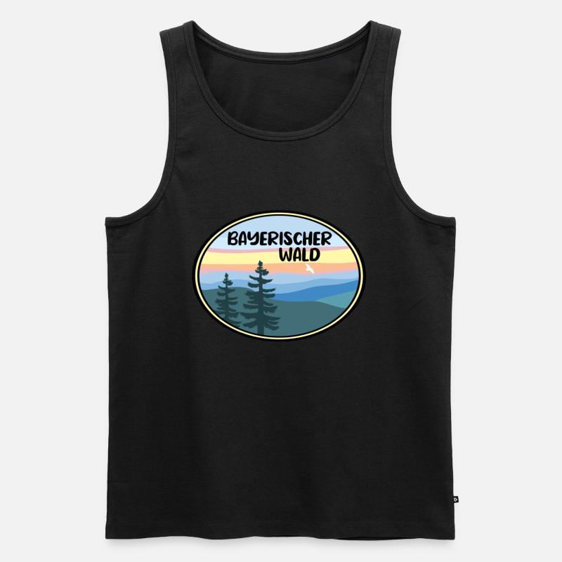 Bayrischer Wald - Männer Premium Bio Tank Top - Schwarz