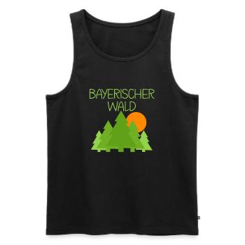 Bayrischer Wald - Männer Premium Bio Tank Top - Schwarz - Vorne - AI Model Male 178 light (178cm)