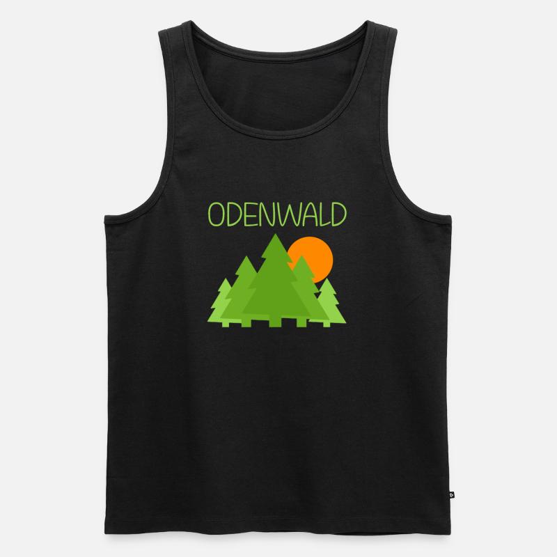 Odenwald - Männer Premium Bio Tank Top - Schwarz