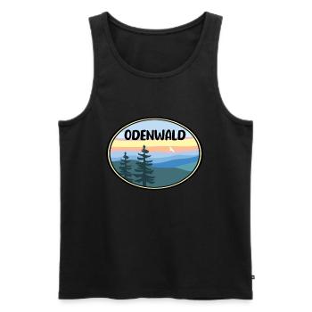 Odenwald - Männer Premium Bio Tank Top - Schwarz - Vorne - AI Model Male 178 light (178cm)