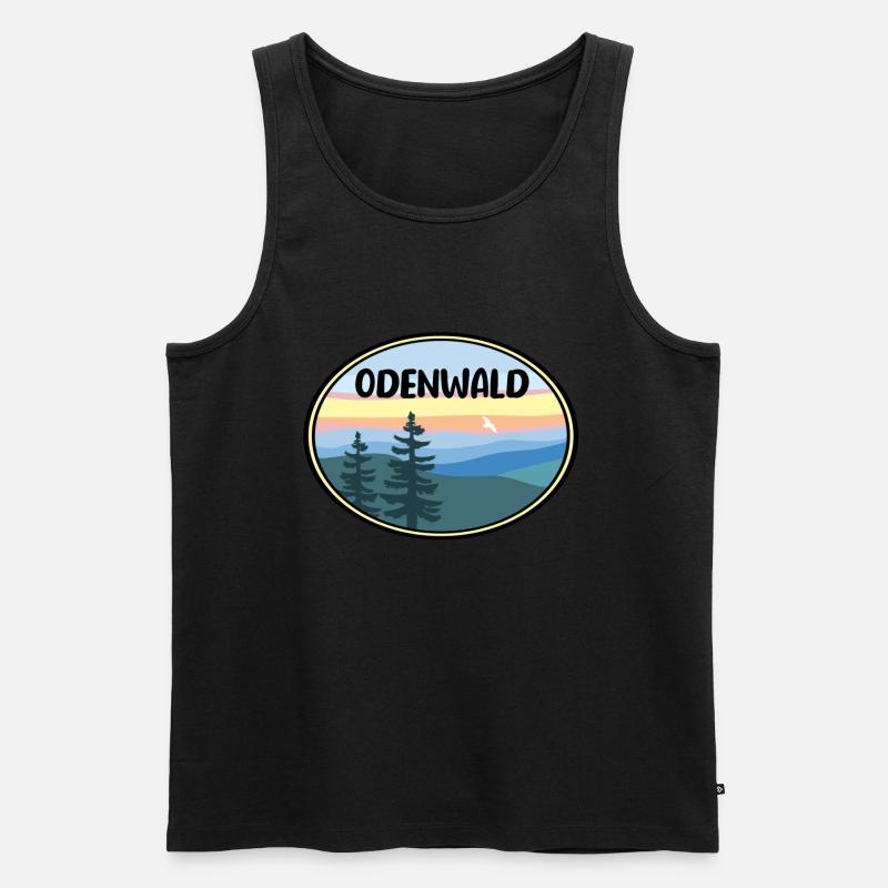 Odenwald - Männer Premium Bio Tank Top - Schwarz